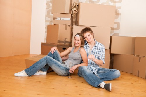 Loading furniture and boxes into a removal van in Preston