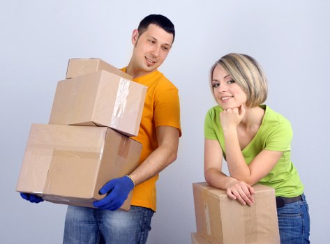 Removal van parked outside a Preston property during a move