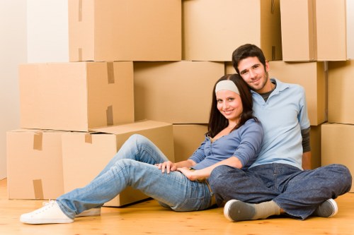 Professional movers handling a residential move in Preston