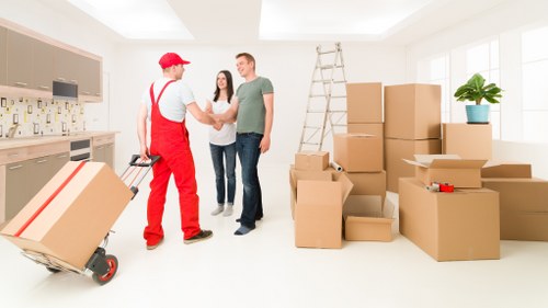 Household furniture and boxes loaded for a Preston removal