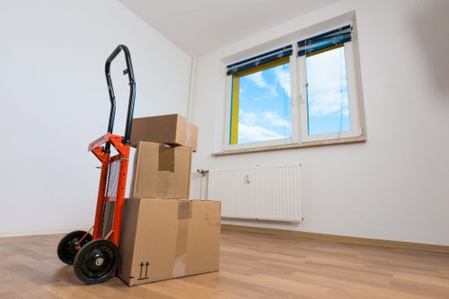 Commercial man with van transport for office items in Preston